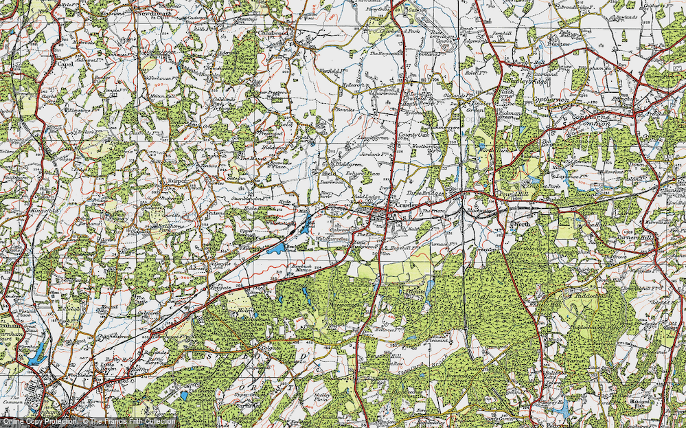 Old Map of Gossops Green, 1920 in 1920