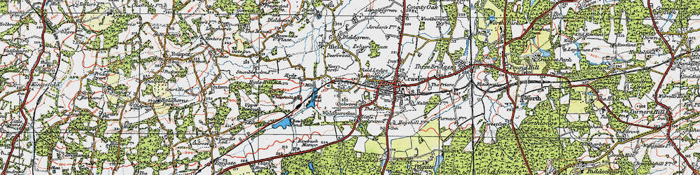 Old map of Gossops Green in 1920