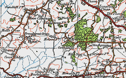 Old map of Gotham in 1920