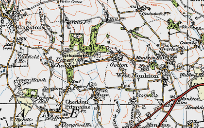 Old map of Gotton in 1919