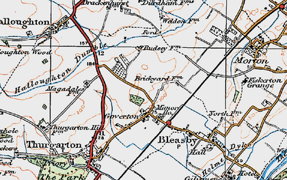Old map of Goverton in 1921
