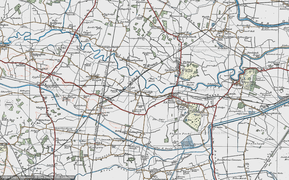 Old Map of Gowdall, 1924 in 1924