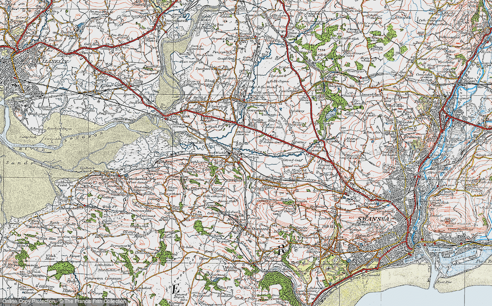 Old Map of Gowerton, 1923 in 1923