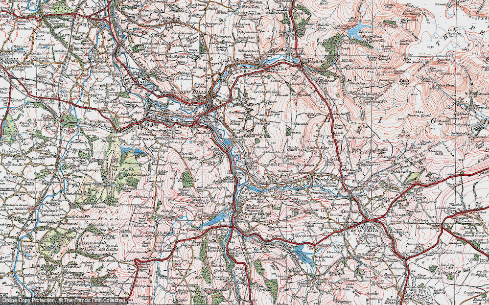 Old Map of Gowhole, 1923 in 1923