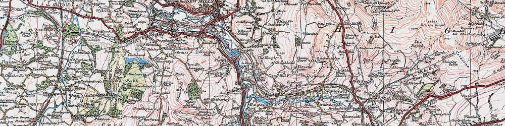 Old map of Gowhole in 1923