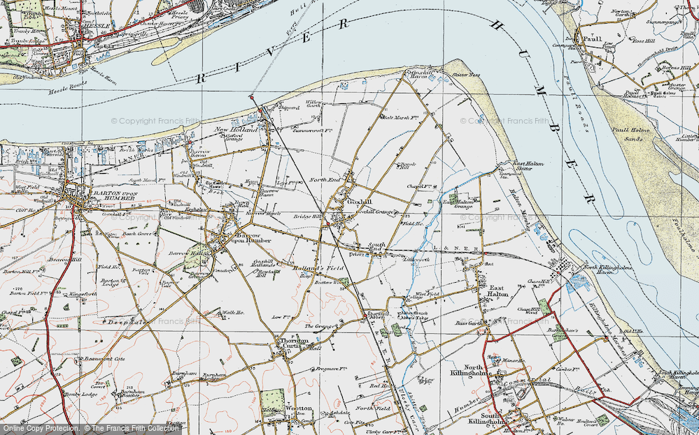 Old Map of Goxhill, 1924 in 1924