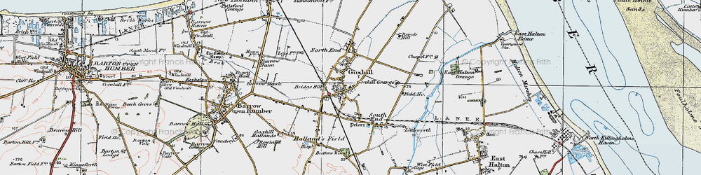 Old map of Goxhill in 1924
