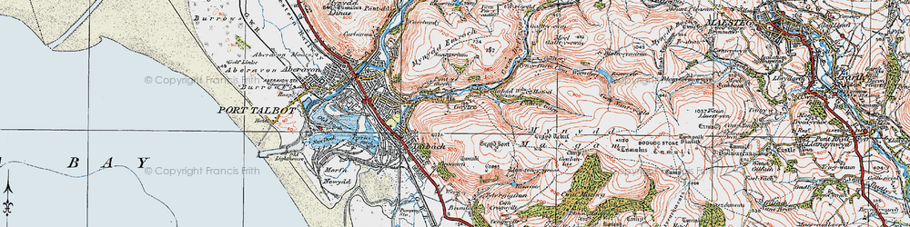Old map of Goytre in 1922