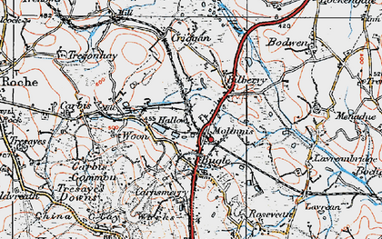 Old map of Gracca in 1919