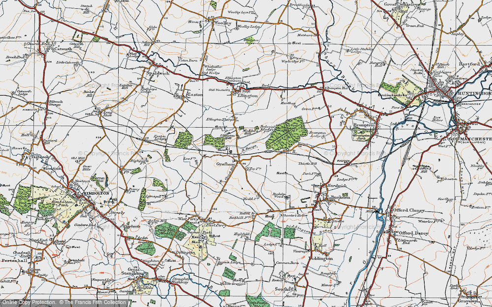 Old Map of Grafham, 1919 in 1919