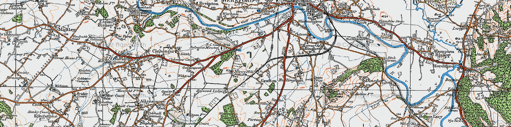 Old map of Grafton in 1920