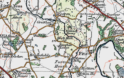 Old map of Grafton in 1921