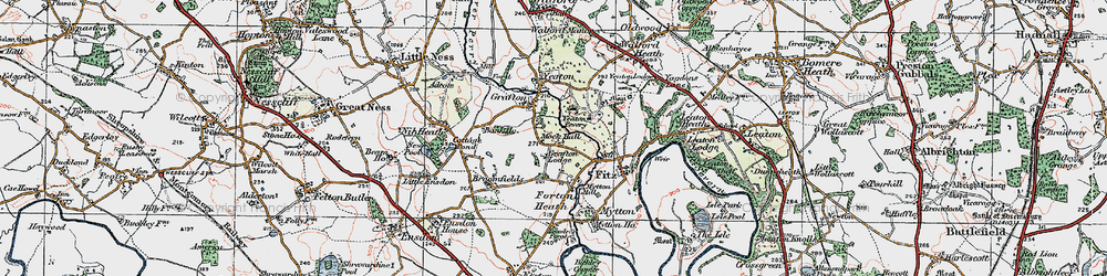 Old map of Grafton in 1921