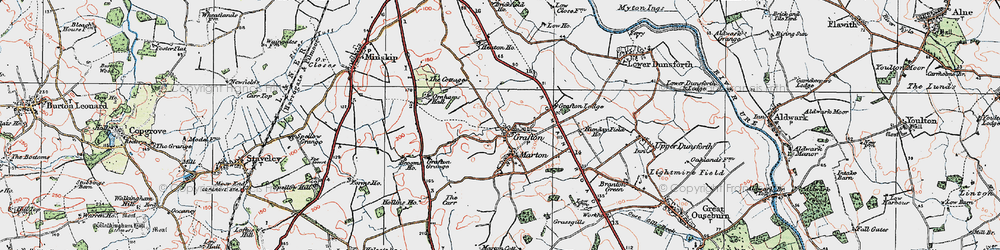Old map of Grafton in 1925