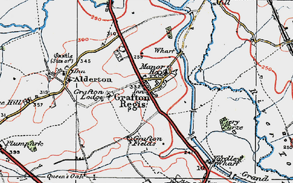 Old map of Grafton Regis in 1919