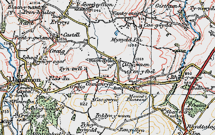 Old map of Tyddyn Waen in 1924