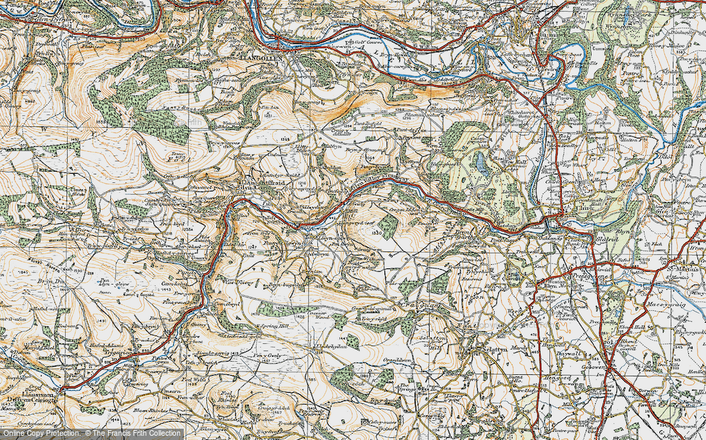 Old Map of Graig, 1921 in 1921