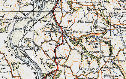 Old map of Erw Goch in 1922