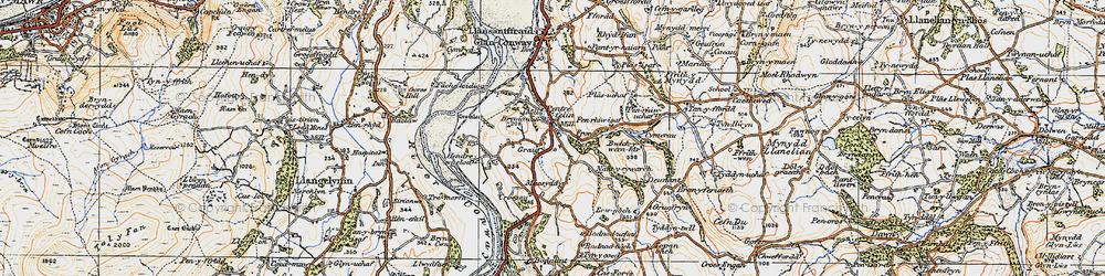Old map of Erw Goch in 1922