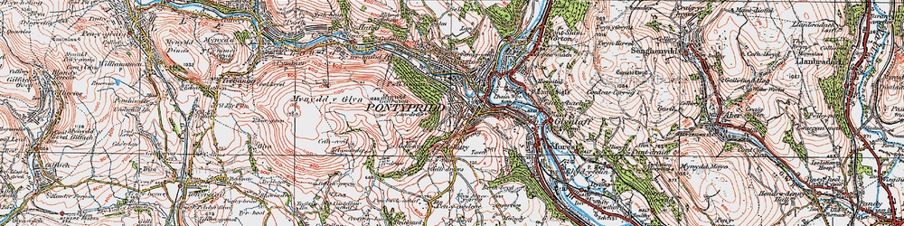 Old map of Graig in 1922