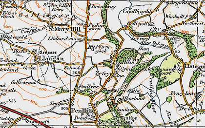 Old map of Graig Penllyn in 1922