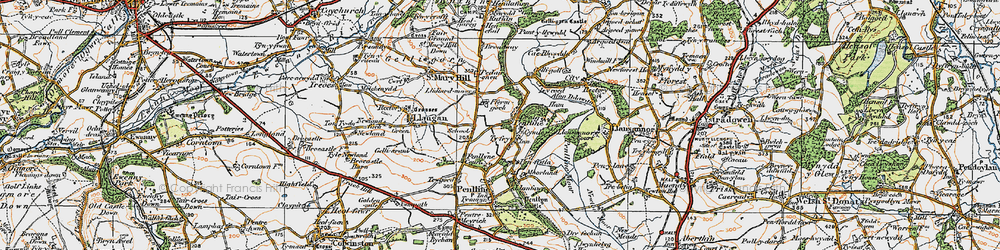 Old map of Graig Penllyn in 1922