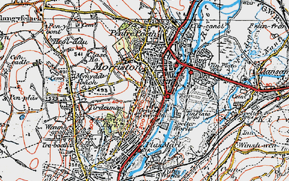 Old map of Graig Trewyddfa in 1923