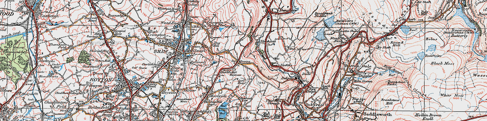Old map of Grains Bar in 1924
