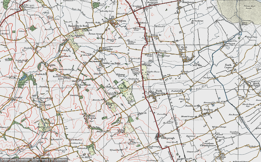 Old Map of Grainsby, 1923 in 1923