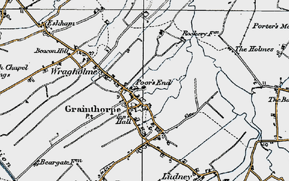 Old map of Grainthorpe in 1923