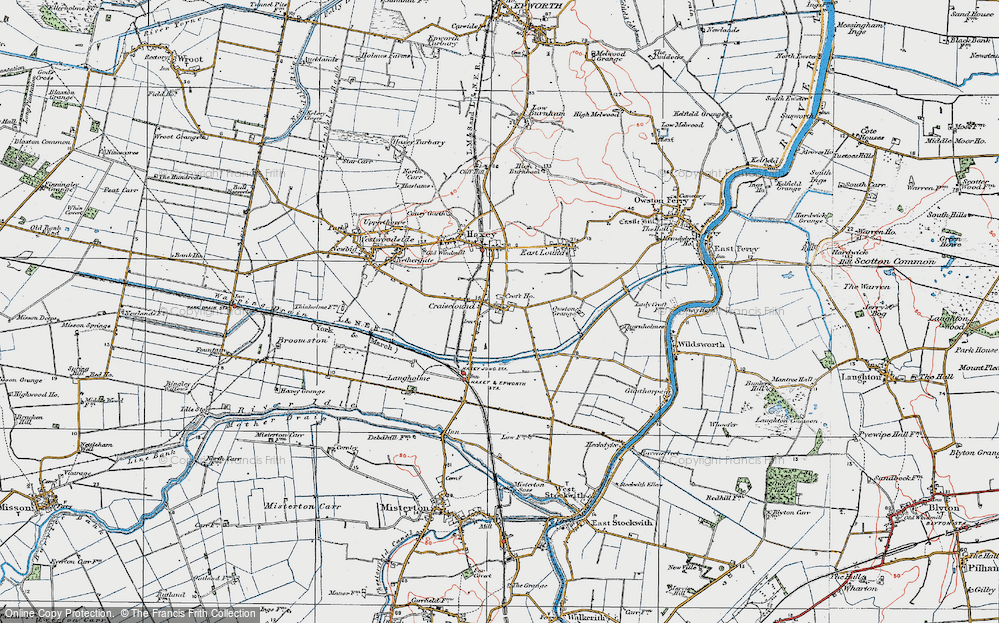 Old Map of Graiselound, 1923 in 1923