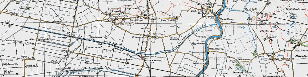 Old map of Graiselound in 1923