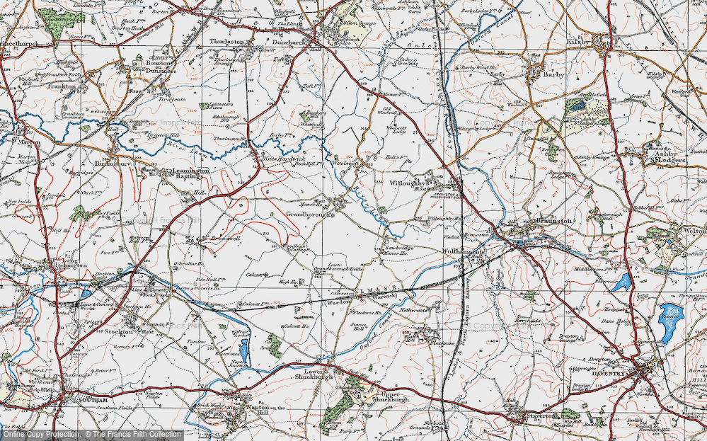 Old Map of Grandborough, 1919 in 1919