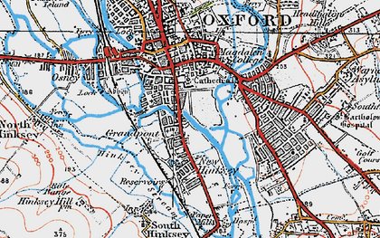 Old map of Grandpont in 1919