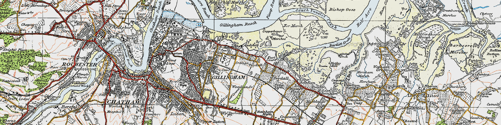 Old map of Grange in 1921