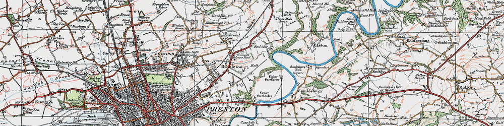 Old map of Grange in 1924