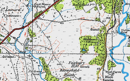Old map of Barnsfield Heath in 1919