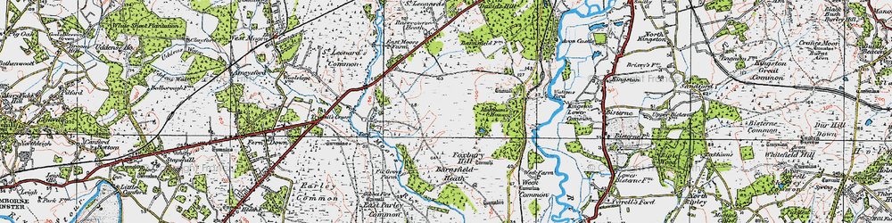 Old map of Barnsfield Heath in 1919