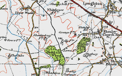 Old map of Grange Farm in 1919