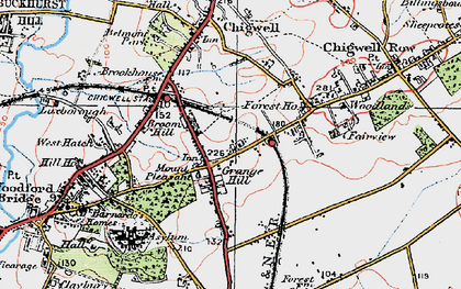 Old map of Grange Hill in 1920
