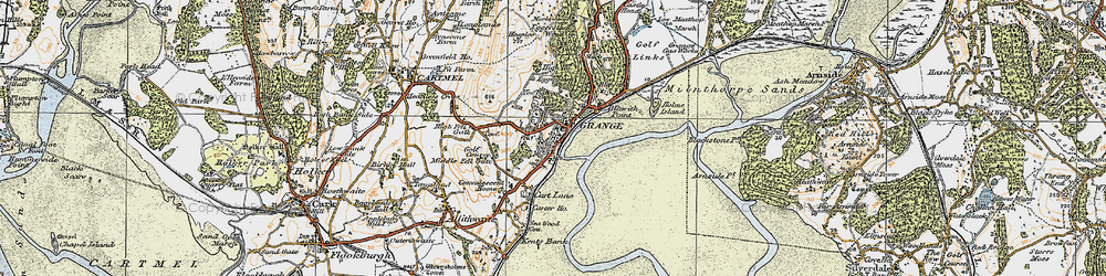 Old map of Grange-Over-Sands in 1925
