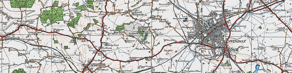 Old map of Grange Park in 1919