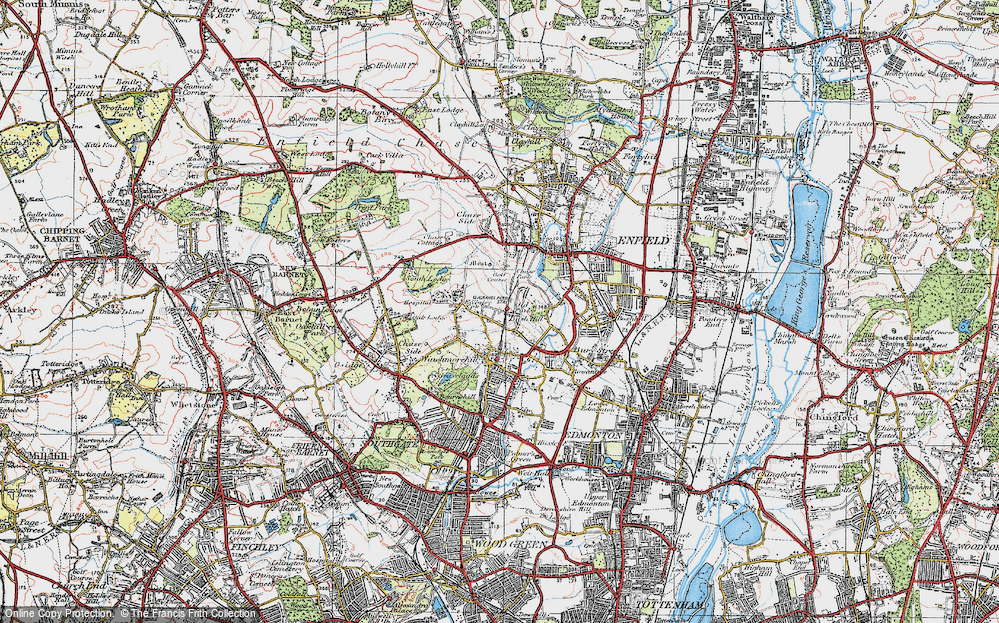 Old Map of Grange Park, 1920 in 1920