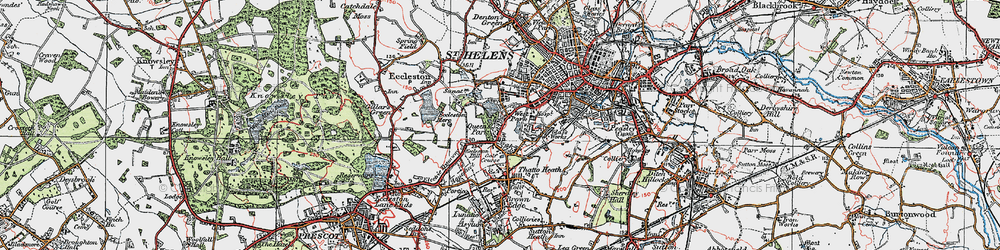 Old map of Grange Park in 1923
