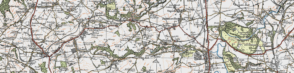 Old map of Grange Villa in 1925