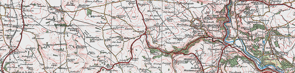 Old map of Grangemill in 1923