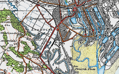 Old map of Grangetown in 1919