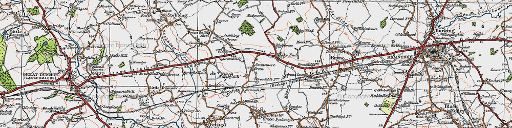 Old map of Gransmore Green in 1919
