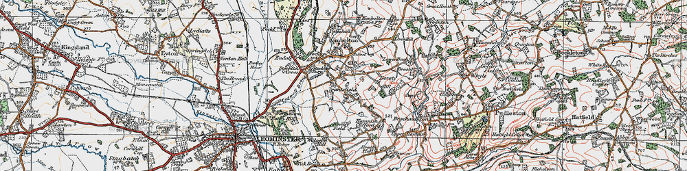 Old map of Grantsfield in 1920