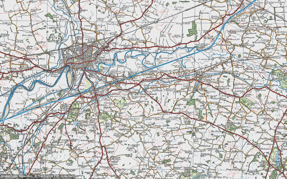 Old Map of Grappenhall, 1923 in 1923